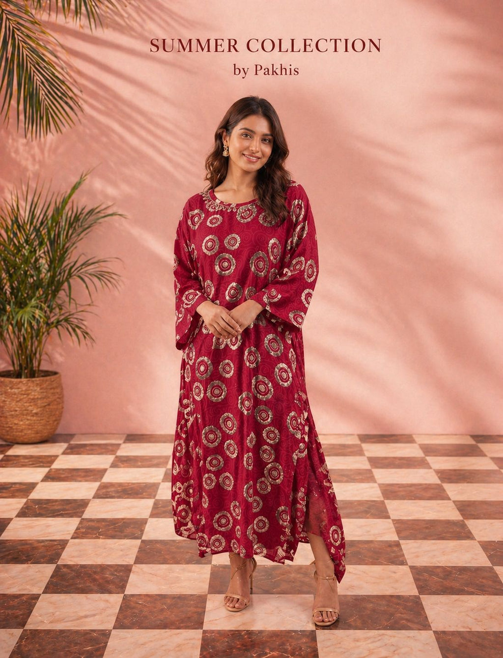 Rayon premium kurta (mehroon)
