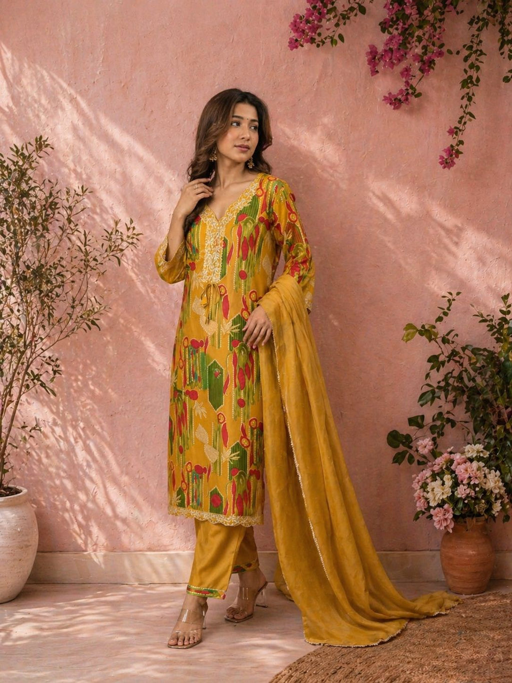 Rayon KURTA yellow