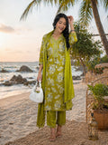 Rayon Foil print green