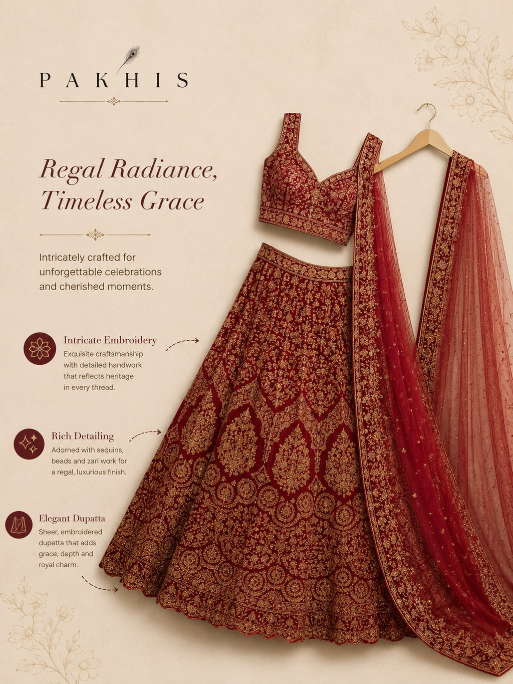 Bridal red Lehenga