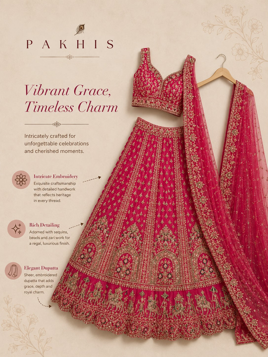 Red Bridal Lehenga set