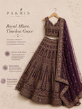 Magnificent Purple with silver Lehenga